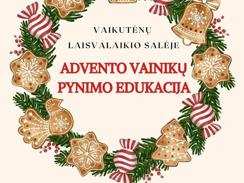 Advento vainikų pynimo edukacija