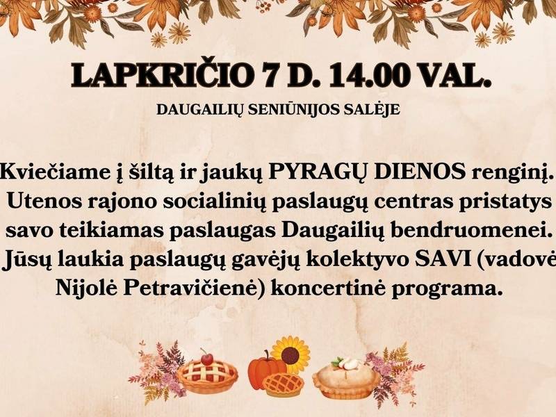 Pyragų diena Daugailiuose