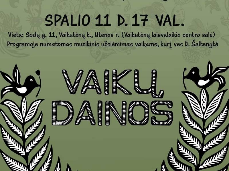 Knygos "Vaikų dainos" pristatymas